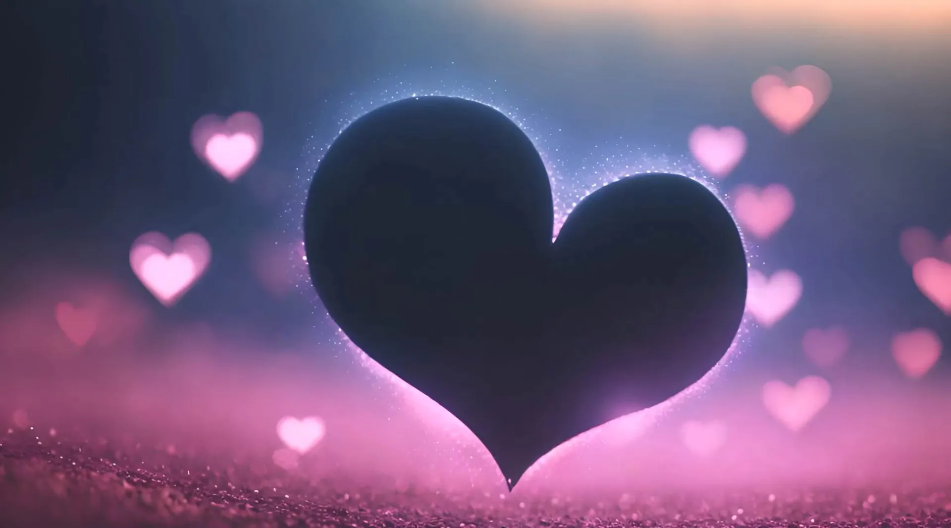 Ethereal Heart Magical Love Particles Stock Video